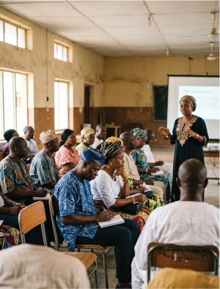 Parents at a seminar